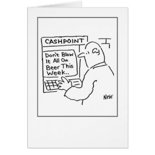 Cartão Homem numa máquina de dinheiro