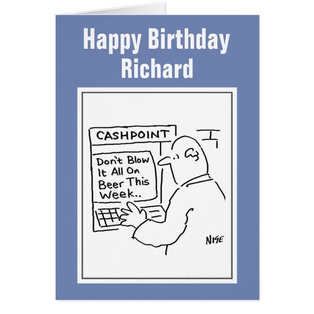 Cartão Homem numa Máquina de Dinheiro (Frente)