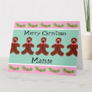 Cartão Homem Personalizado de Pão de Natal Bonito