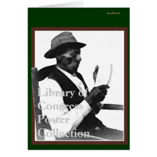 Cartão Homem que lê uma história