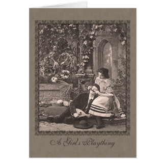 Cartão Homem romântico engraçado do Victorian com