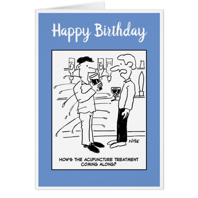 Cartão Homem subindo à Acupuntura no Pub (Frente)