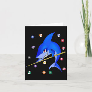 Cartão Homem-Tubarão-Piscina engraçado