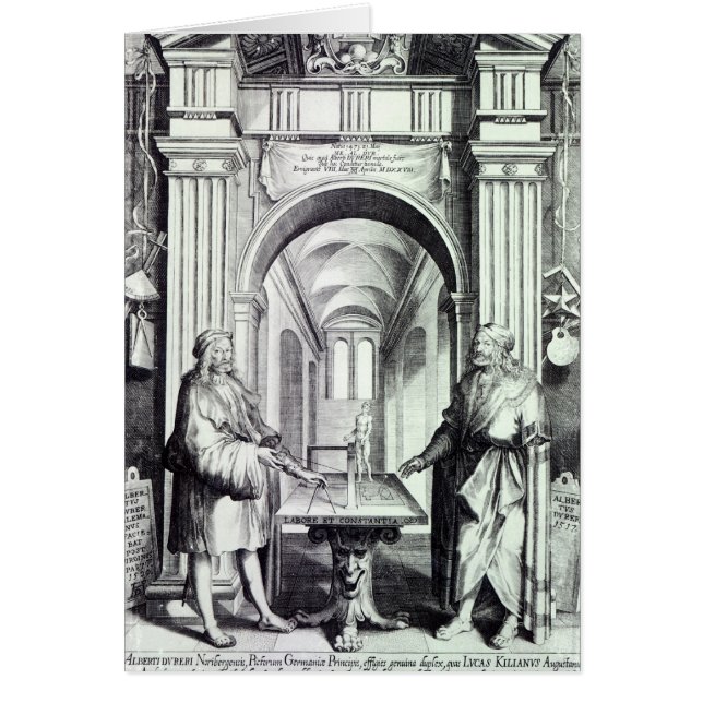Cartão Homenagem a Durer, c.1628 (Frente)