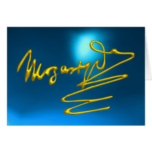 Cartão HOMENAGEM A MOZART, Safira Azul