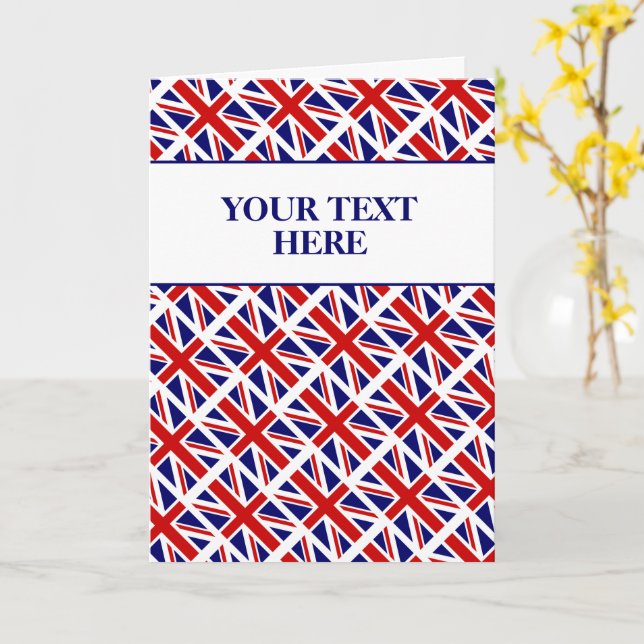 Cartão Homenagem ao orgulho inglês da bandeira inglesa da (Flor Amarela)