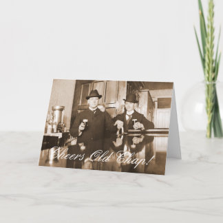 Cartão Homens Bares do Salão em 1890 aplaudem o aniversár