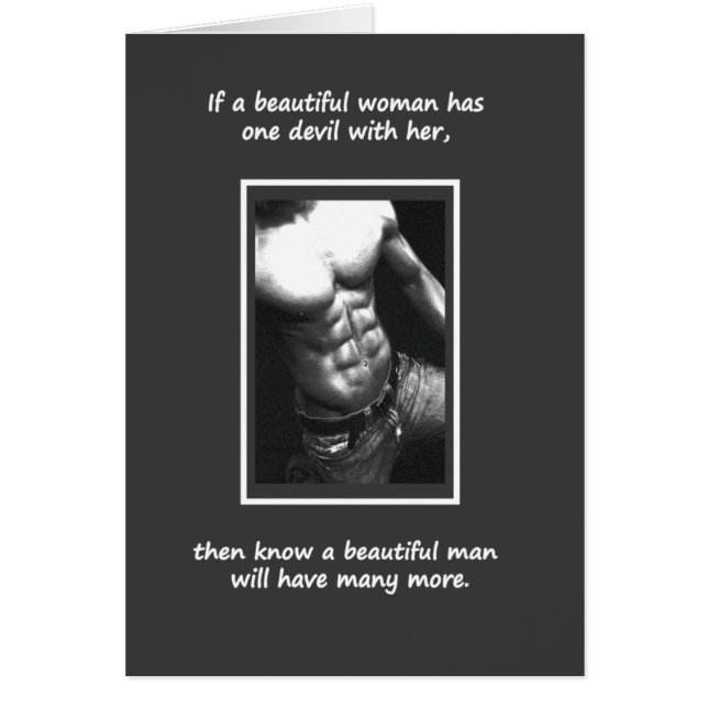 Cartão Homens bonitos (Frente)