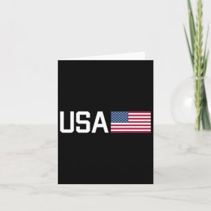 Cartão Homens Camiseiros Homens Crianças Bandeira America