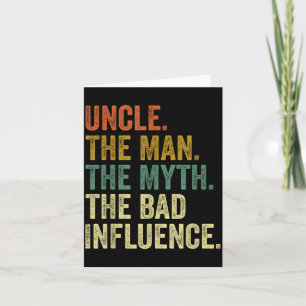 Cartão Homens Camiseta Tio Vintage Mito Má Influência 