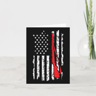 Cartão Homens da bandeira americana caçam armas