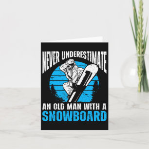 Cartão Homens de Arte Snowboard Winter Legal Snowboa