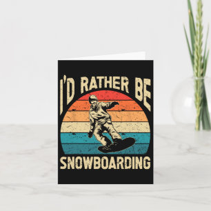 Cartão Homens de Arte Snowboard Winter Legal Snowboa