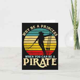 Cartão Homens divertido pirata freebooter para mulheres a
