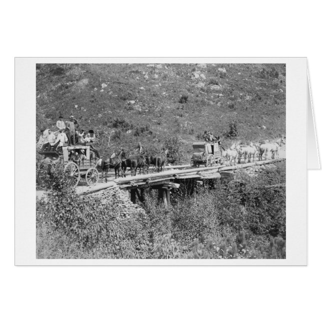 Cartão Homens em Onda de Vagão e Chapéus de Ponta para Fo (Frente Horizontal)