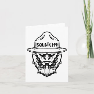 Cartão Homens Engraçados Acampando Pé Grande Sasquatch Ho