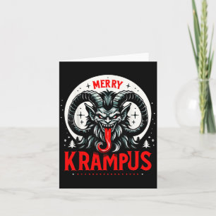 Cartão Homens engraçados Krampus Mulheres Crianças Feliz 