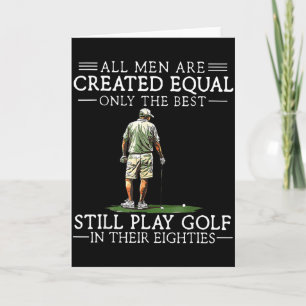 Cartão Homens Jogam Golfe Anos Oitenta Golfe Engraçado Go