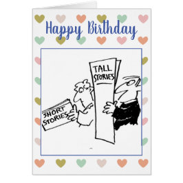 Cartão Homens lendo livros de Piada de histórias curtas e