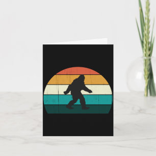 Cartão Homens retro pé grande - amantes do bigfoot pôr do