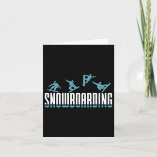 Cartão Homens Snowboard