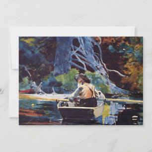 Cartão Homer - Andirondack Guide, famosa pintura,
