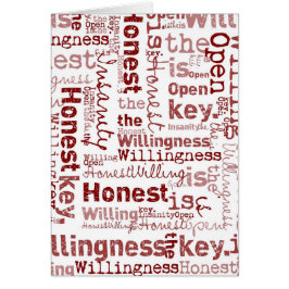 Cartão Honest Open Willing