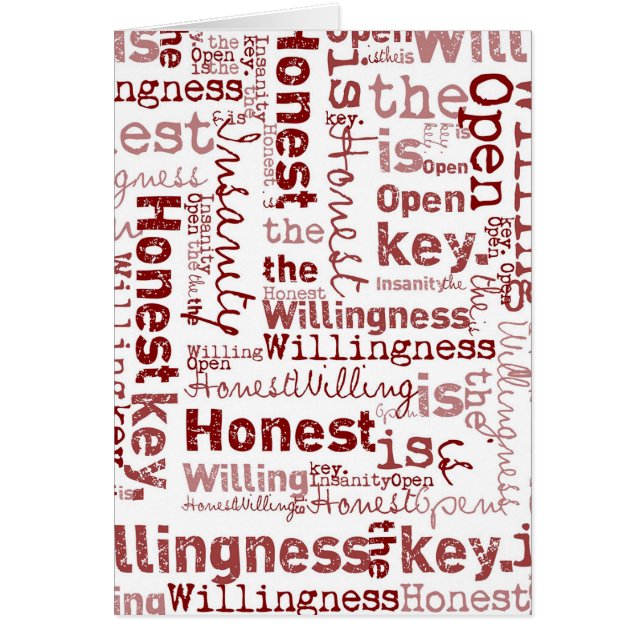 Cartão Honest Open Willing (Frente)