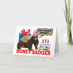Cartão Honey Badger Happy Freakin' Birthday