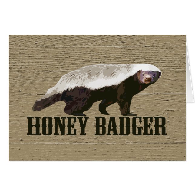 Cartão Honey Badger Wild Animal (Frente Horizontal)