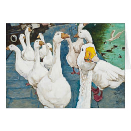 Cartão Honk! Gansos na cidade customizável