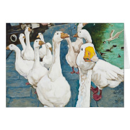 Cartão Honk! Gansos na cidade customizável