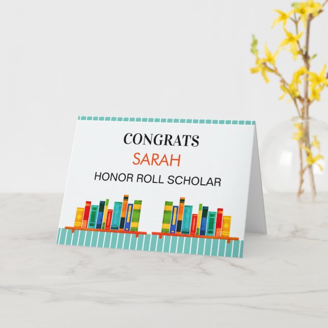 Cartão Honor Roll! Custom Report Card Congrats! (Flor Amarela)