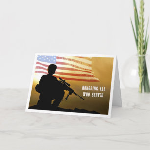 Cartão Honoring all who served. Veterans Day Cards