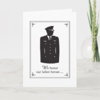 Honra nosso Fallen Heroes Policial Uniform Black W