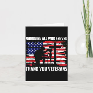 Cartão Honrando Quem Serviu Obrigado Veteranos Memorial D