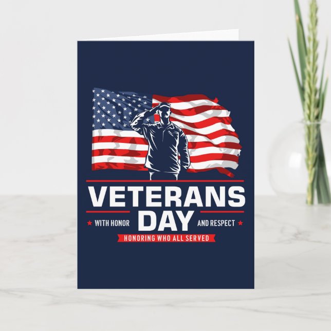 Cartão Honrando todos os que serviram (Frente)