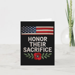 Cartão Honre Seu Sacrifício Com Veteranos Americanos Em M