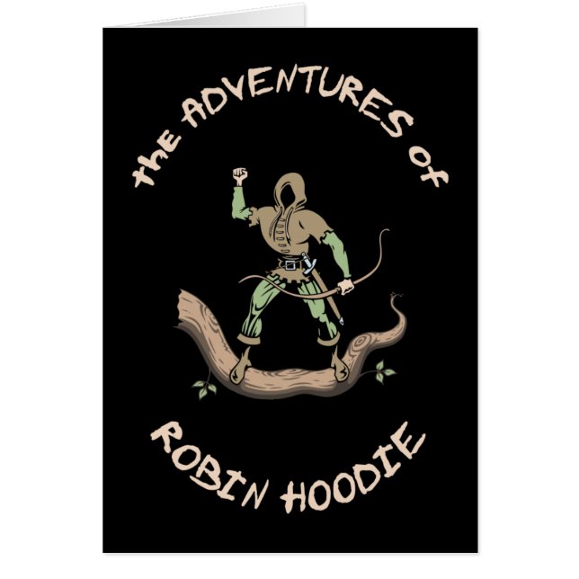 Cartão Hoodie do pisco de peito vermelho (Frente)