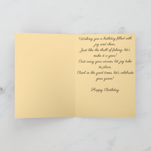 Cartão Hooked on Birthday Fun (Interior)