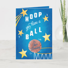 Cartão Hoop, você tem um aniversário de basquete para cri