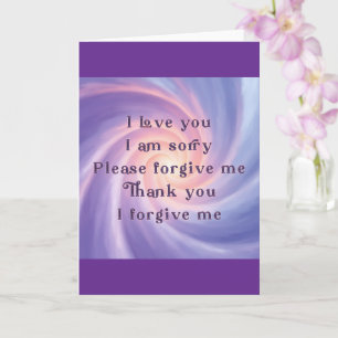 Cartão Ho'oponopono Purple Peach n Pale Blue