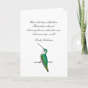 Cartão Hope Emily Dickinson Obrigado