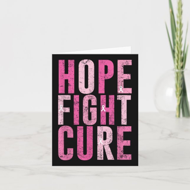 Cartão Hope Fight Cure Breheit Cancer T-s (Frente)