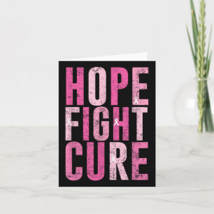 Cartão Hope Fight Cure Breheit Cancer T-s