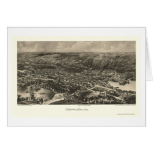 Cartão Hopedale, mapa panorâmico das MÃES - 1899