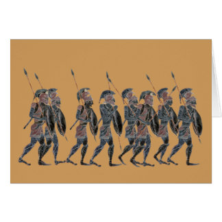 Cartão Hoplites do grego clássico da panóplia no