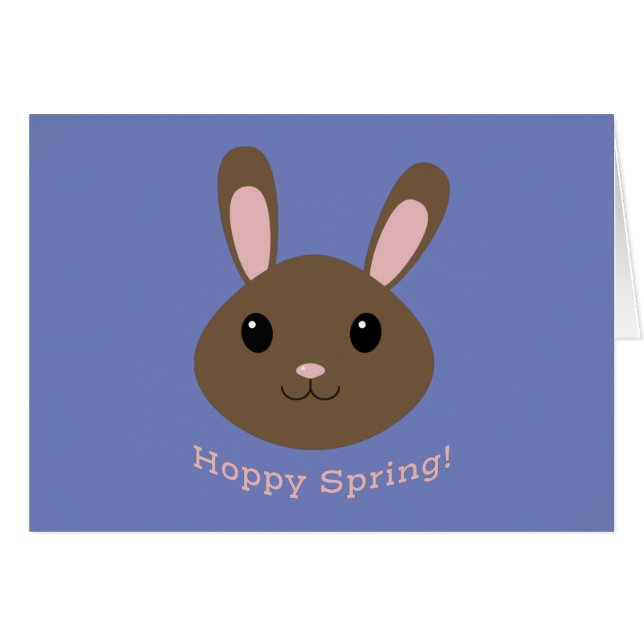 Cartão Hoppy Primavera Bunny (Frente horizontal)