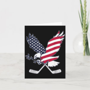 Cartão Hóquei da Bandeira Americana