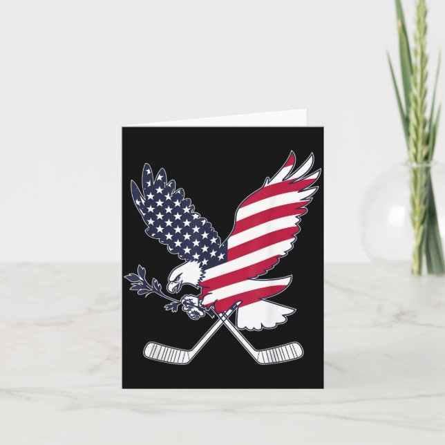 Cartão Hóquei da Bandeira Americana (Frente)